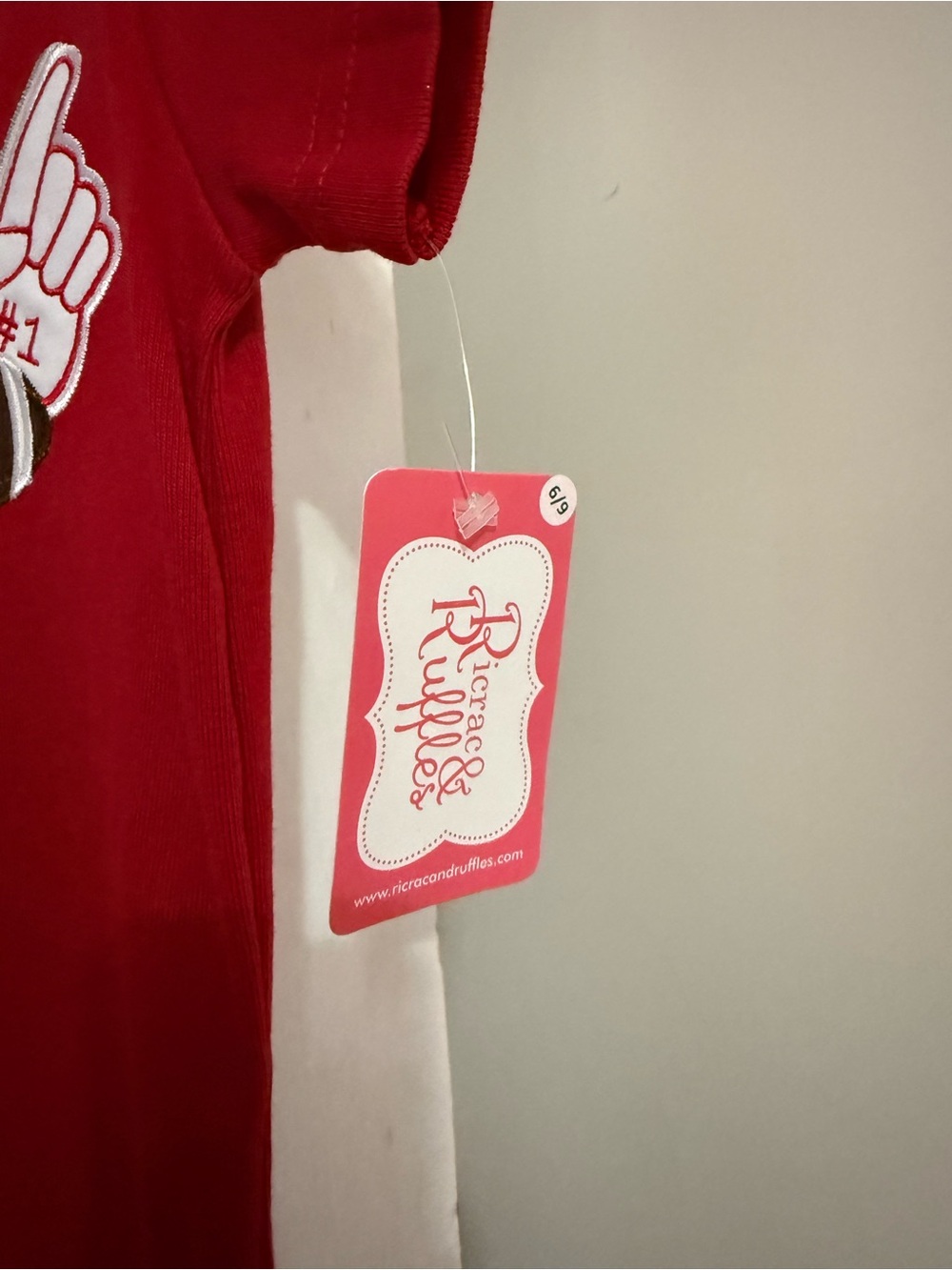 NWT Ricrac & Ruffles Football Romper - Picture 9 of 12